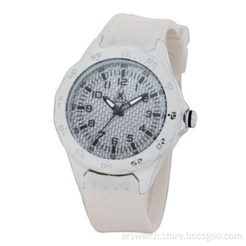 Sports Watch, Made of Alloy Case with Silicone Band, Carbon Fiber Dial Materials, Japan Movement